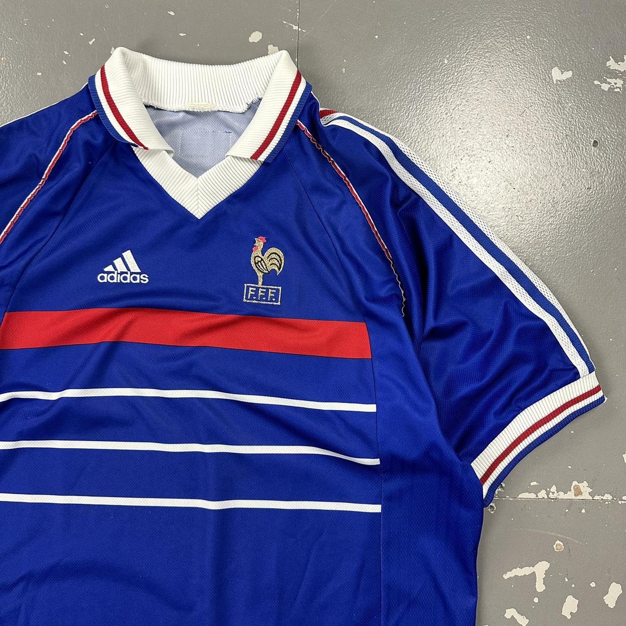 Vintage 90s France National Team 1998/99 Home Shirt... - Depop