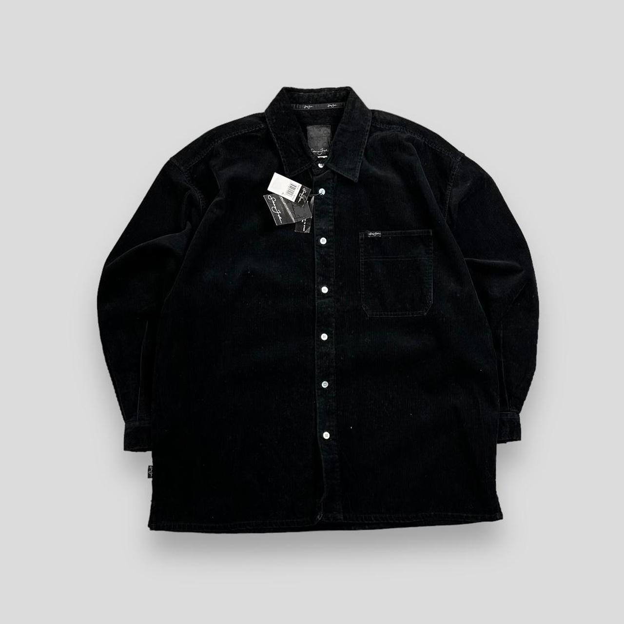 Vintage 90s Sean John Corduroy Shirt Deadstock Black... - Depop