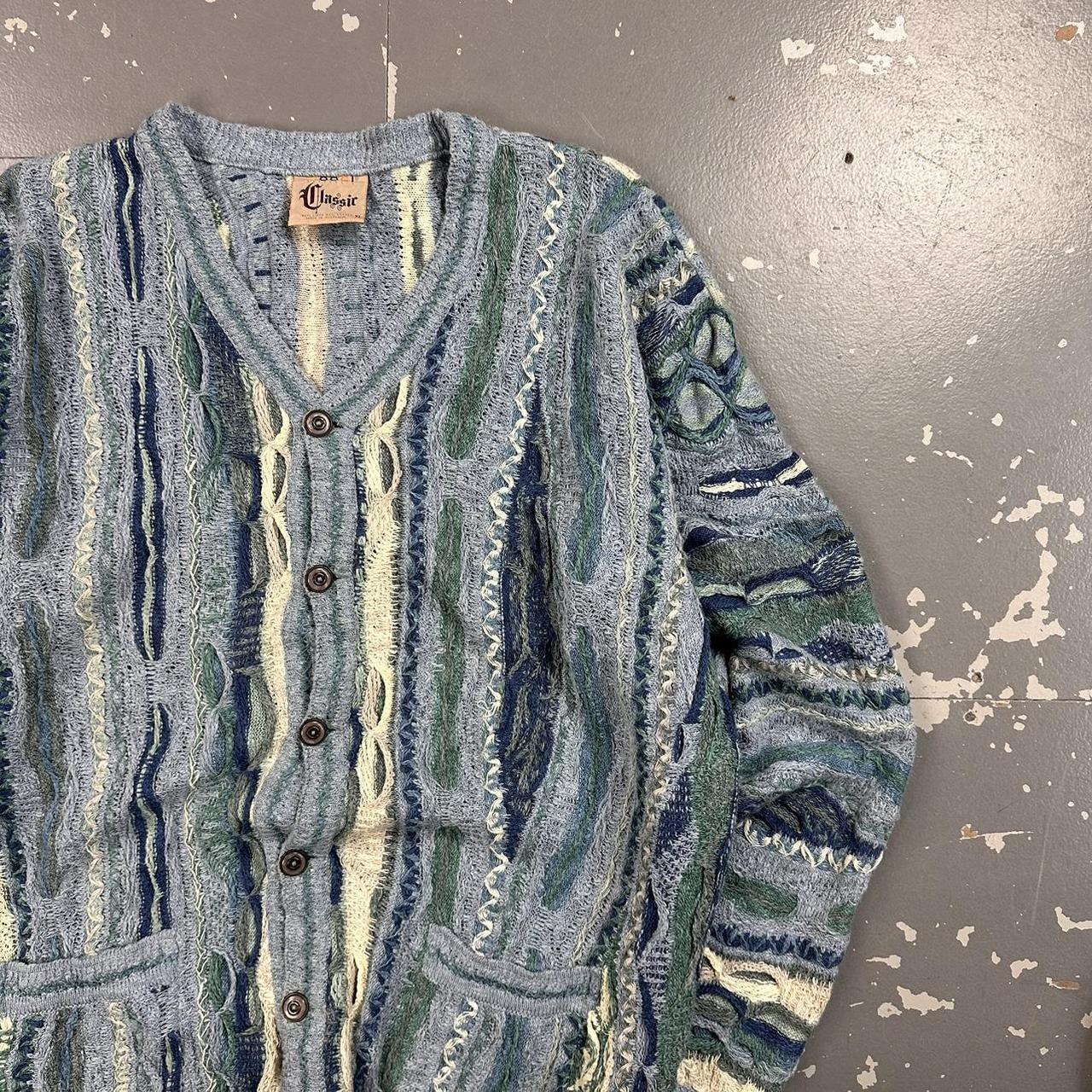 coogi classic 3Dニット　90s Vintage COOGI Australia Multicolor 3D Textured Chunky Knit