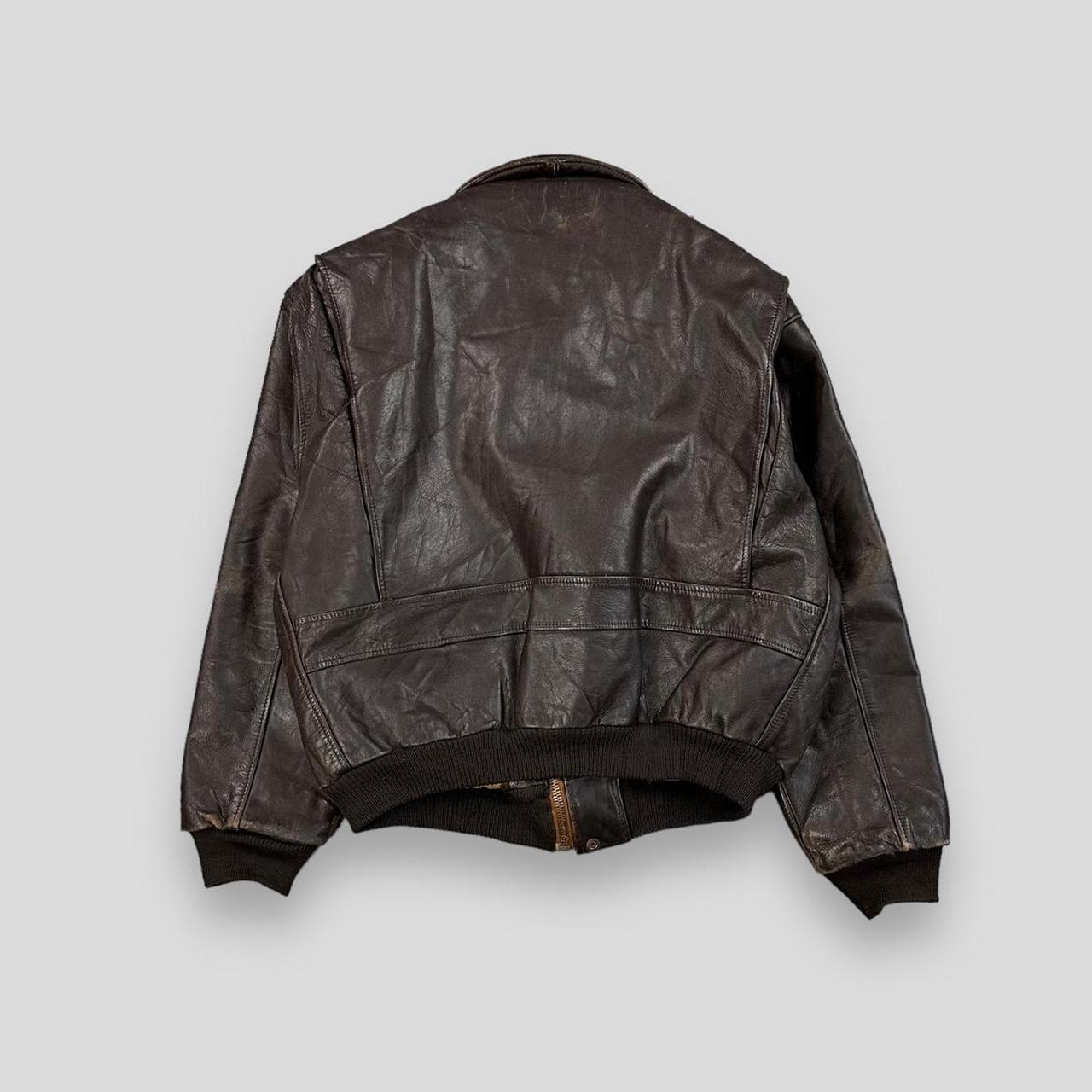 80s schott A-2 real leather bomber jkt Vintage Schott A2 Horsehide