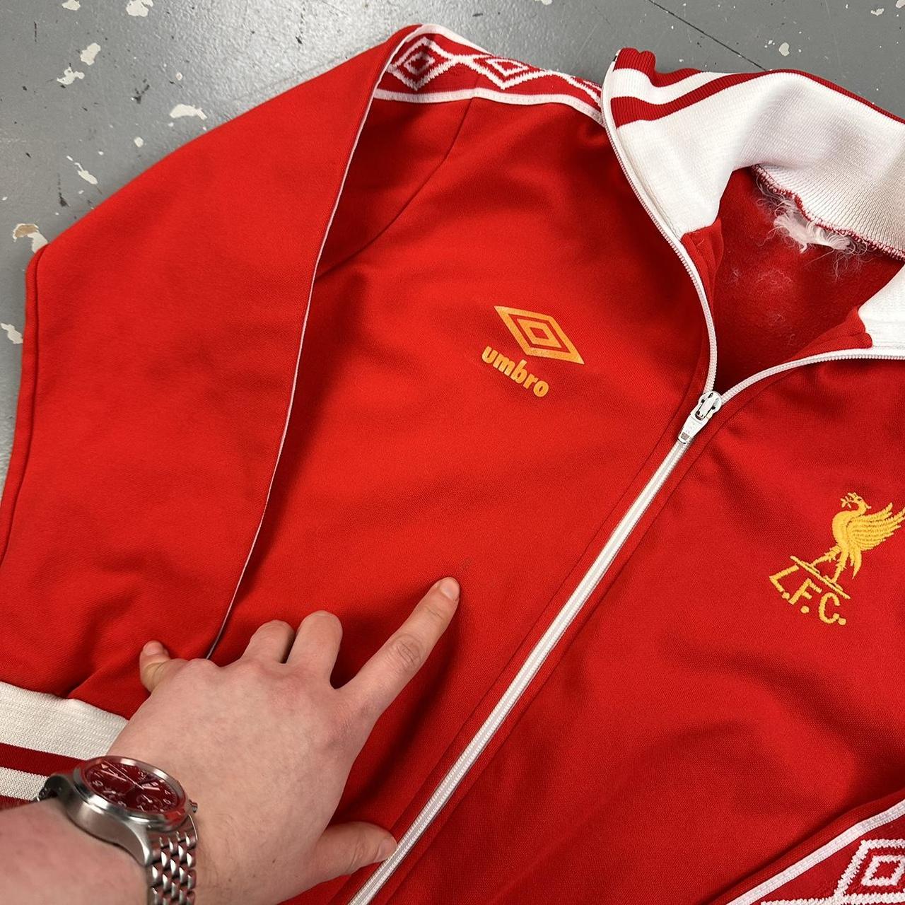 Vintage 70s Umbro Liverpool FC Zip Up Track Jacket | Depop
