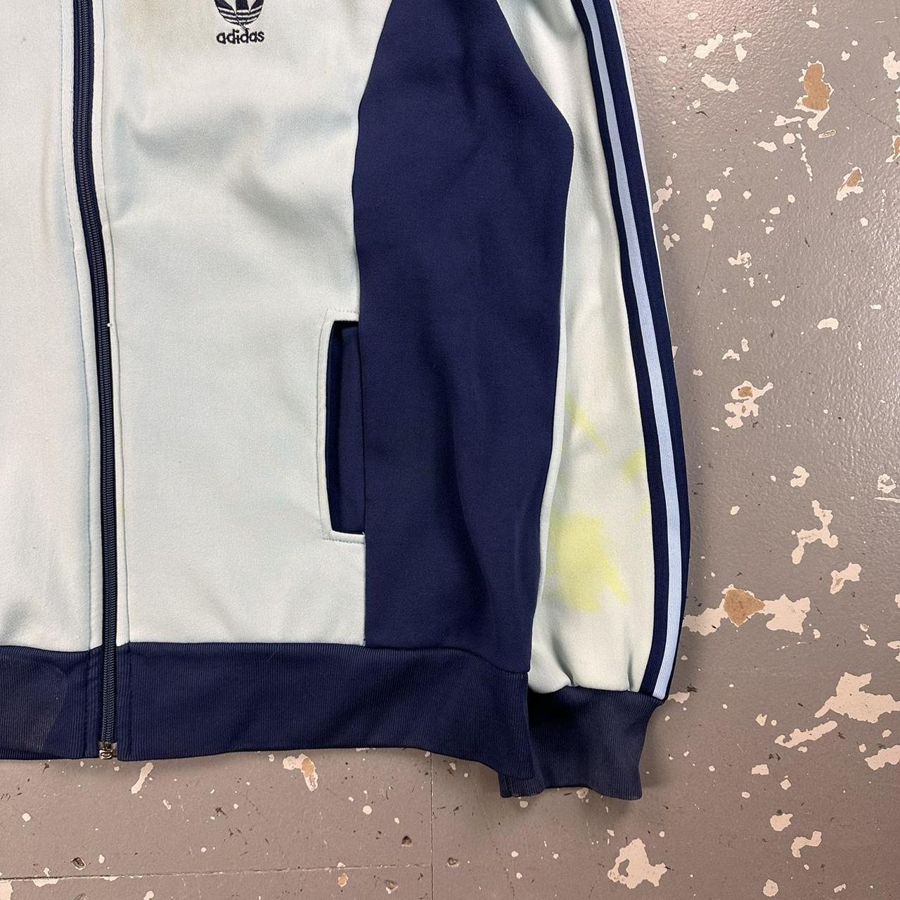 Vintage 70s Adidas Zip Up Track Jacket Blue Navy | Depop