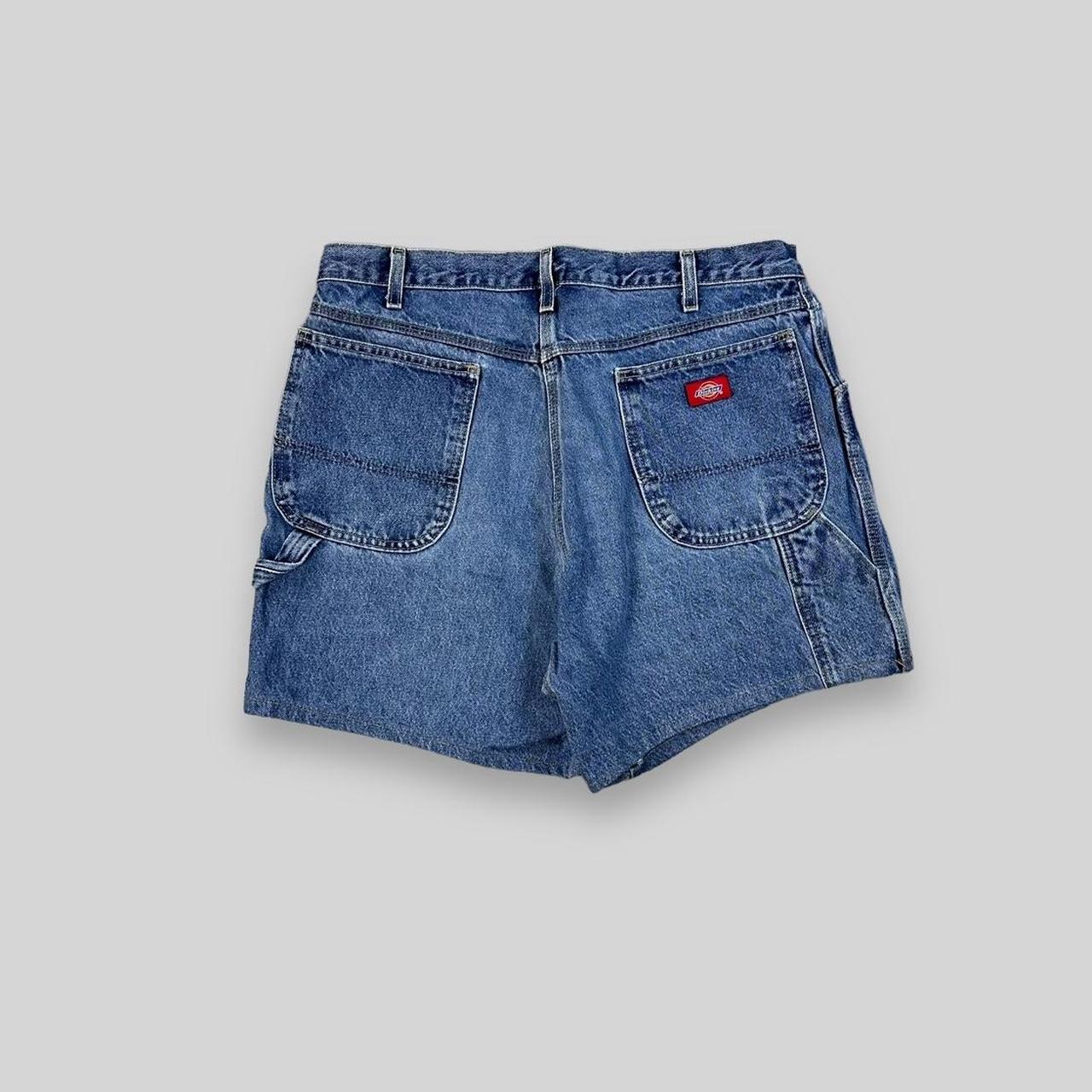 Dikies shorts blue W38 検　90s Vintage 90s Dickies Baggy Carpenter Jorts Blue Waist | Depop