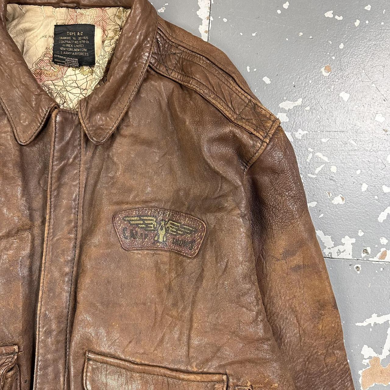 Vintage 80s Avirex Hand Painted Leather Bomber | Depop