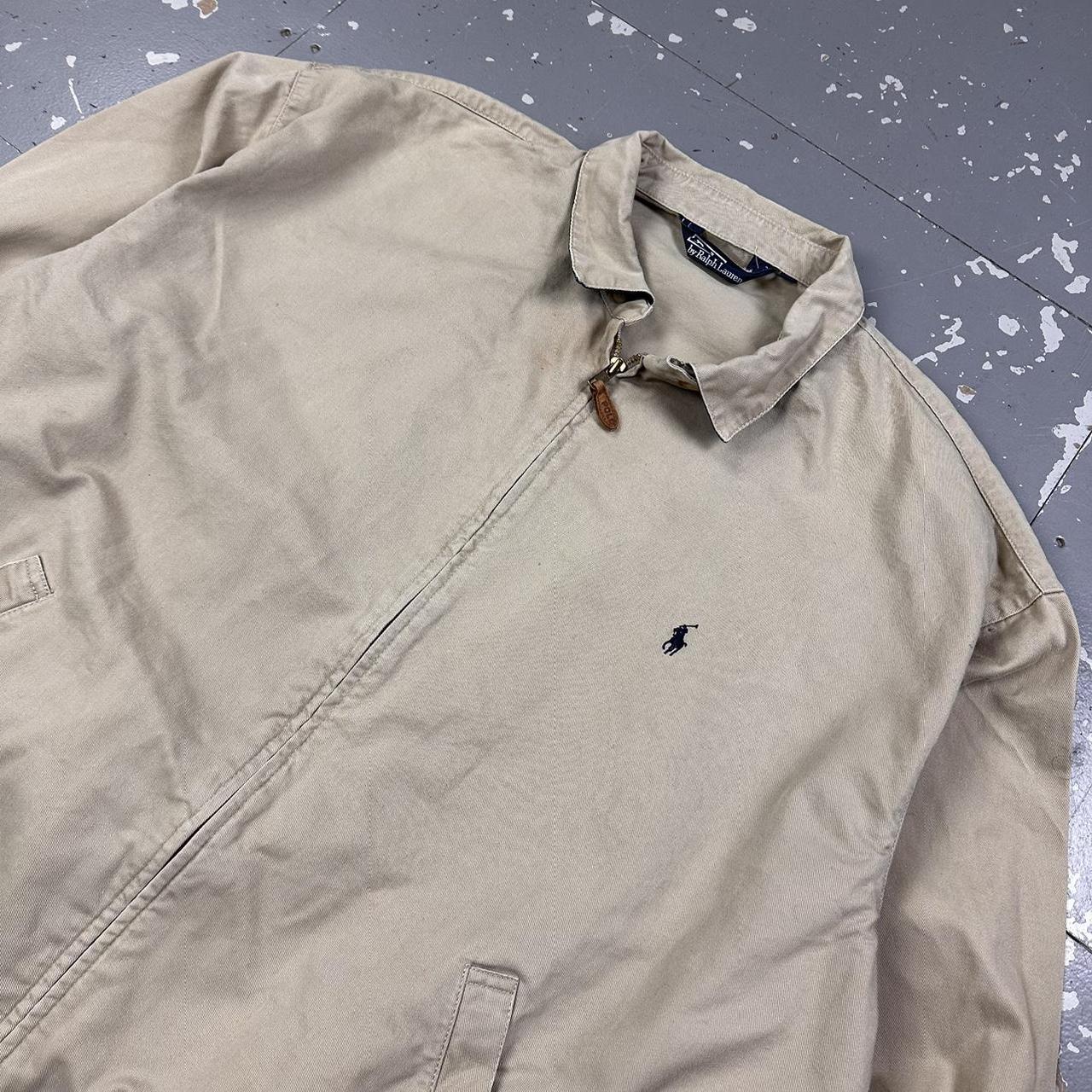 Vintage 90s Ralph Lauren Harrington Jacket Tan Cream | Depop