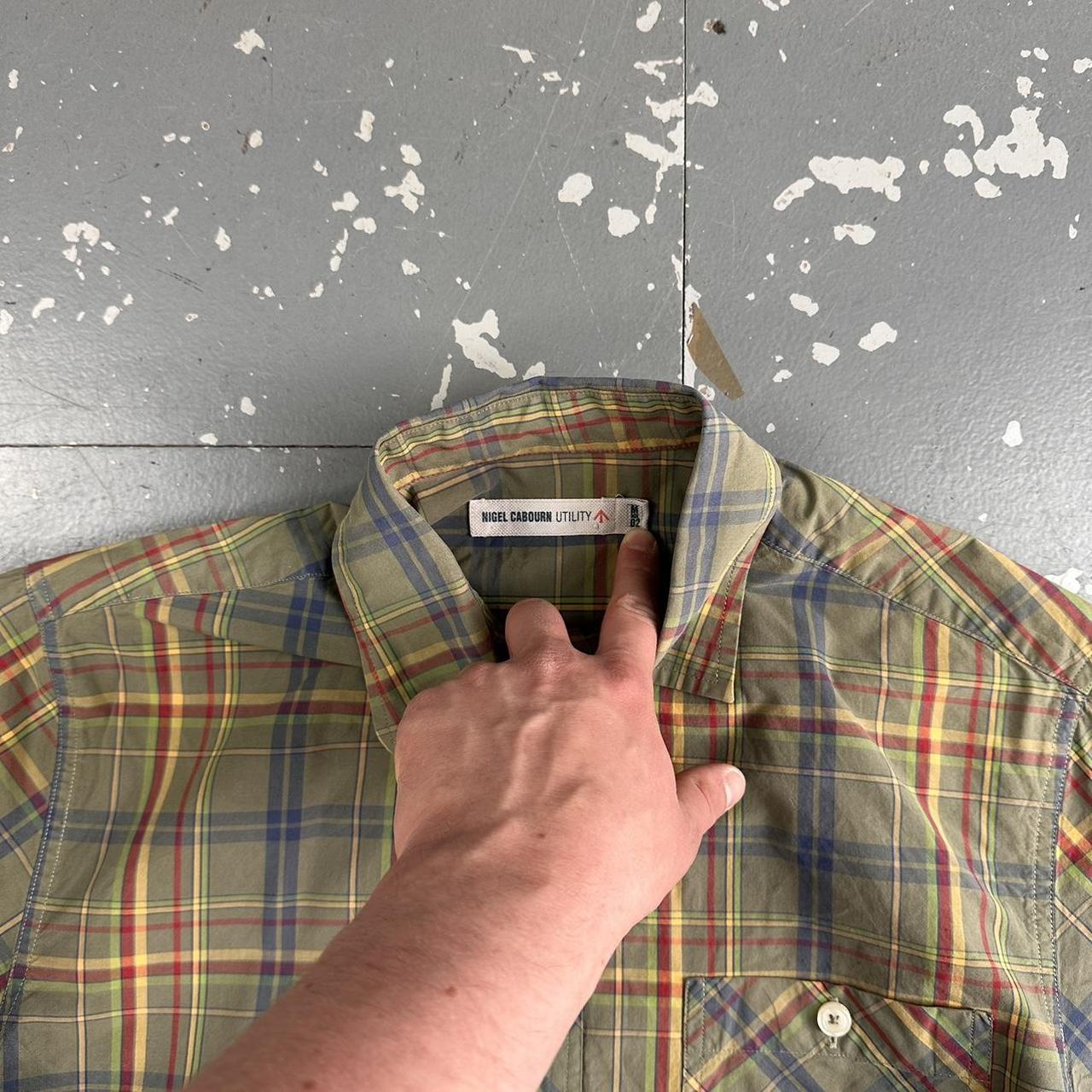 Nigel Cabourn Utility Button Down Check Short Sleeve | Depop
