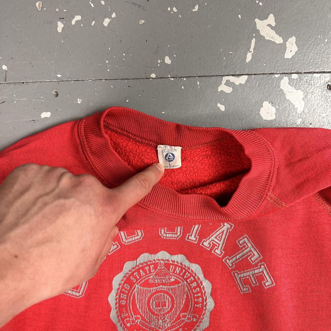 トップス 70s VintageSweat \"OHIO STATE\" raglan Vintage 70s Ohio State University Sweatshirt Big Logo Ohio
