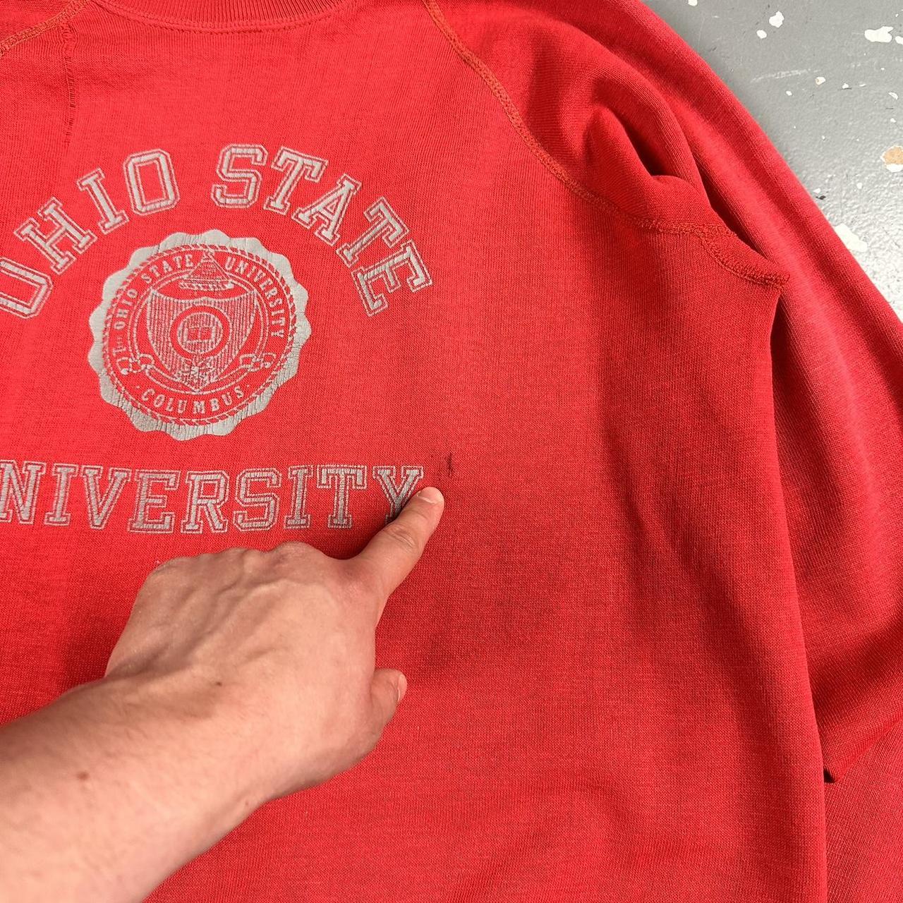 70s Ohio State University Raglan Sweatshirt Red Fits | Depop