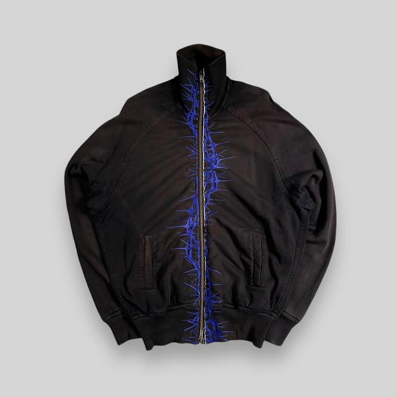 Haider Ackermann Embroidered Zip Up Sweatshirt Black | Depop