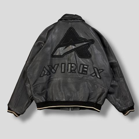 Vintage 80s Avirex Hand Painted Leather Bomber | Depop