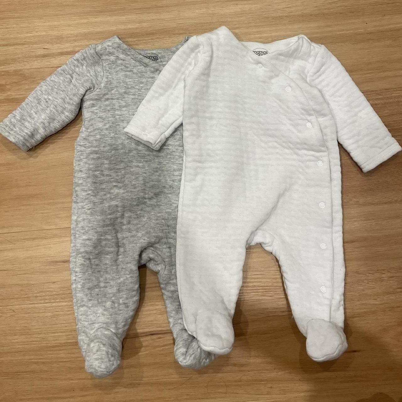 Mamas & Papas grow suits White and Grey Such good... - Depop