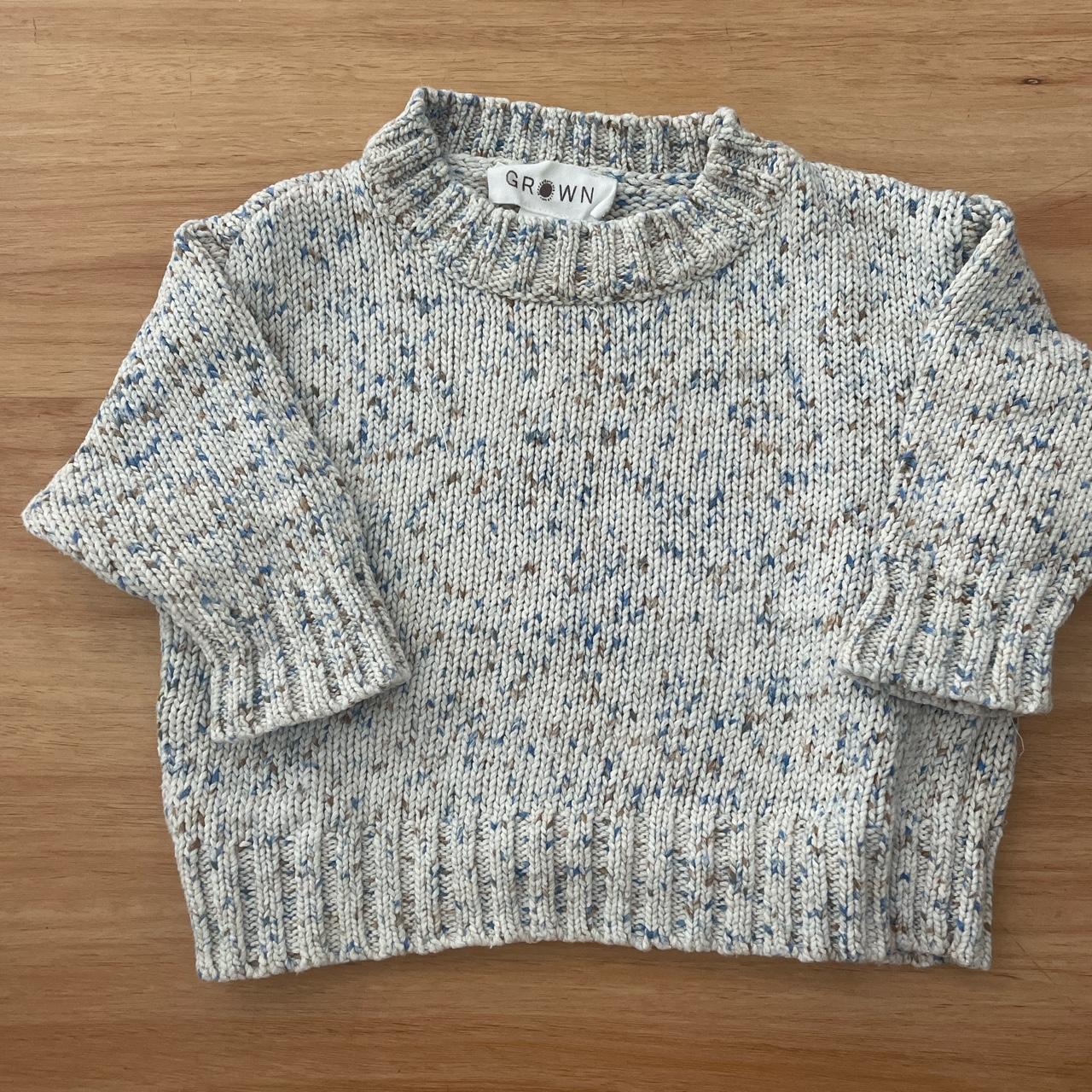 Grown - 3-6 months (Size 00) Blue and brown speckled... - Depop