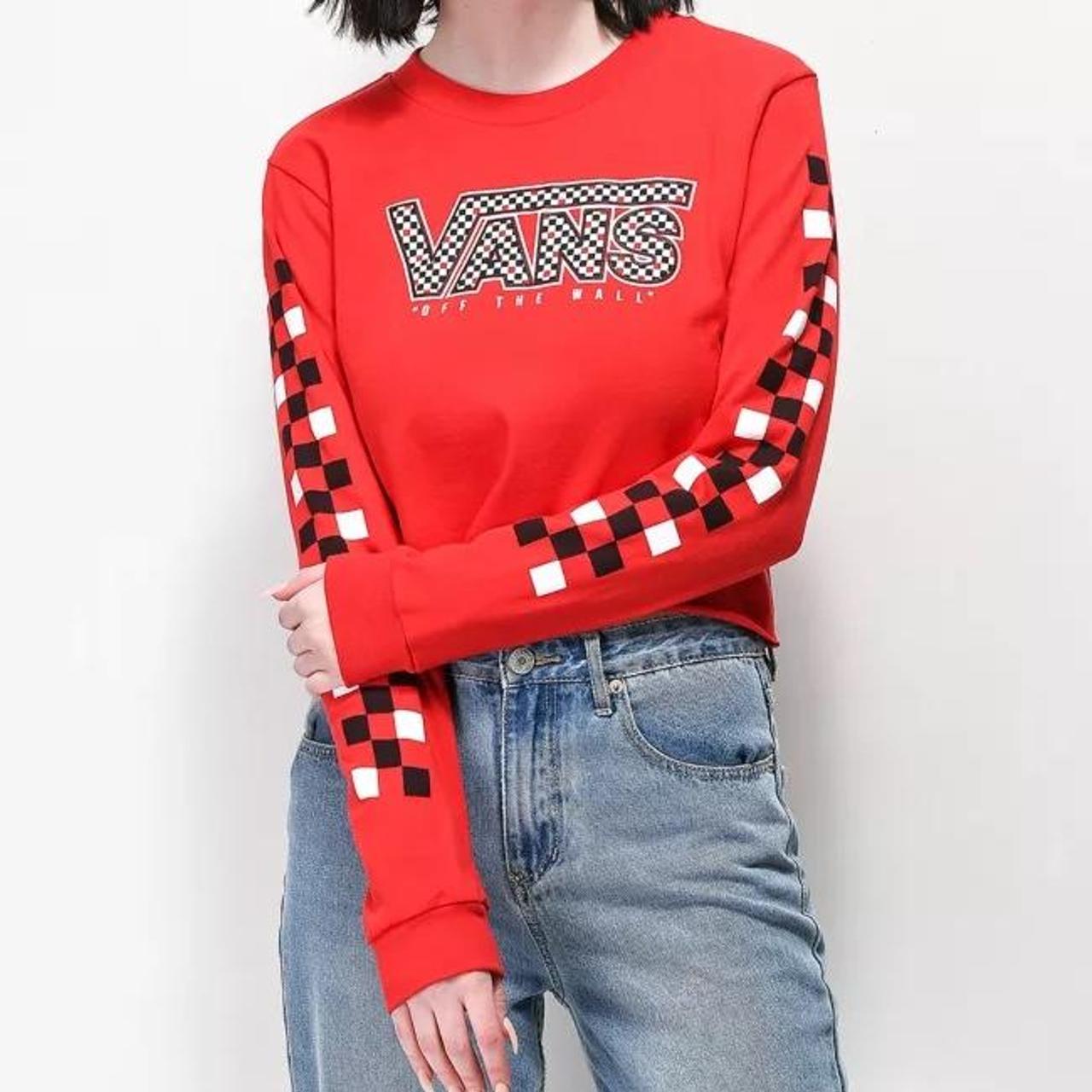 womens red vans shirt