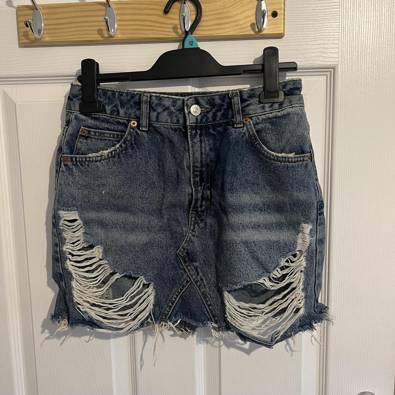TOPSHOP MOTO DENIM SKIRT, perfect condition