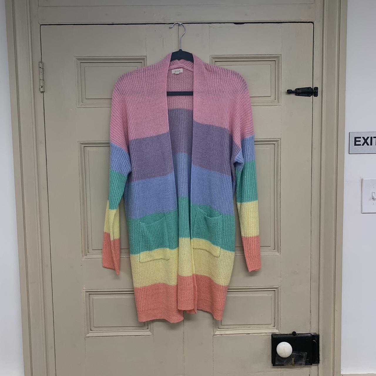 The most fun and colorful cardigan!! Has two front... - Depop