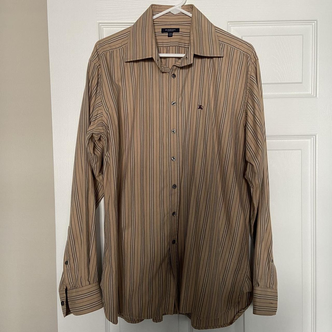 Burberry button up outlet mens