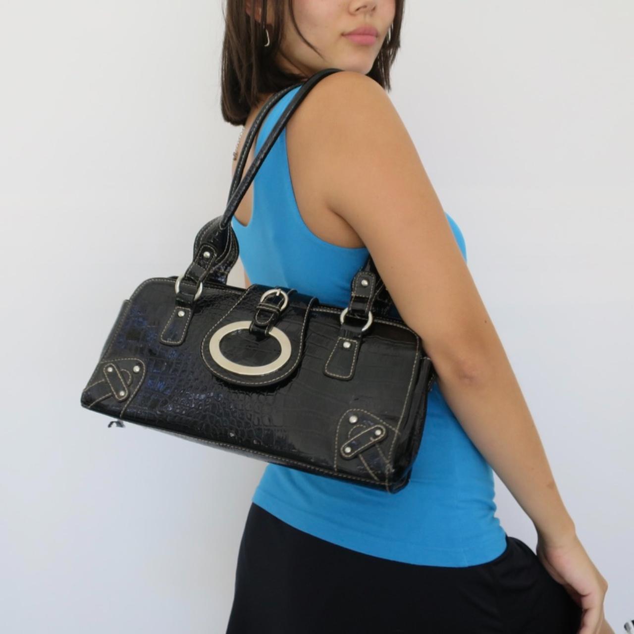 Women's Black and Silver Bag | Depop