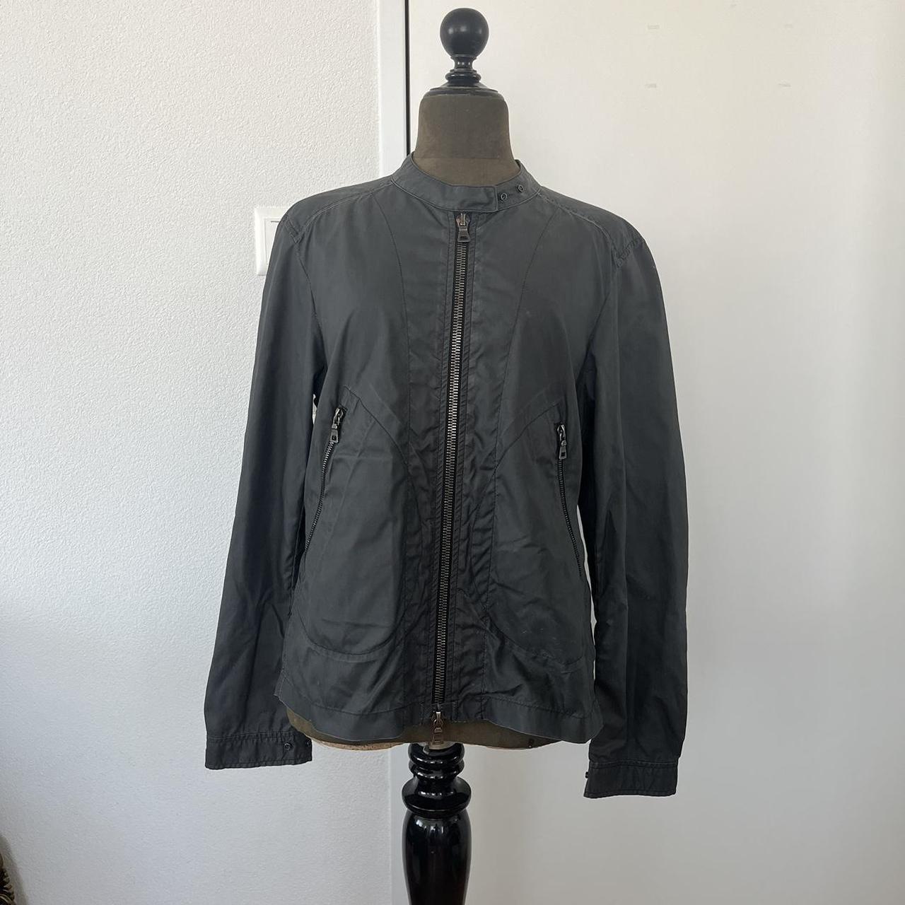 VINTAGE PRADA LINEA ROSSA DARK GREY NYLON DOUBLE ZIP