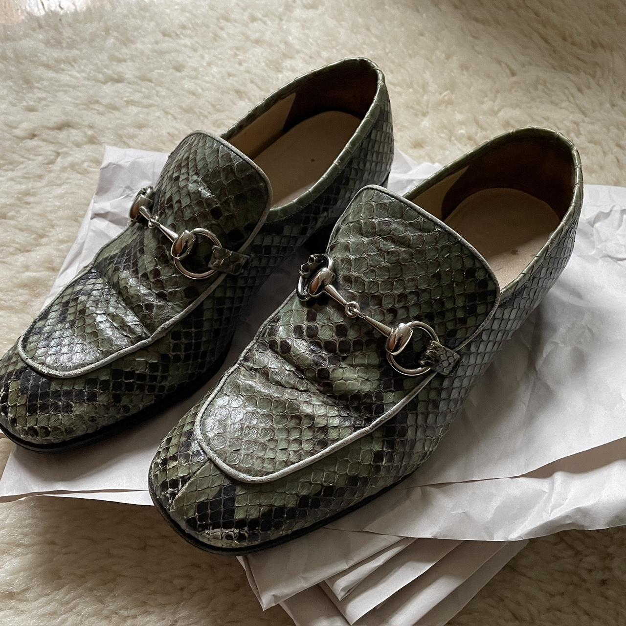 Gucci sale snakeskin loafers