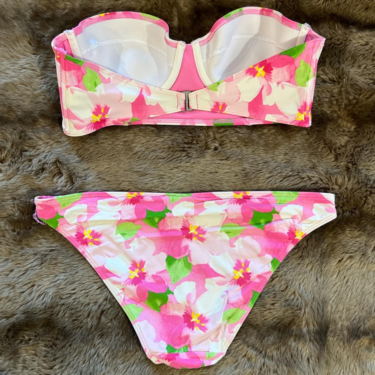 Gilly Hicks Women's Pink and Green Bikinis-and-tankini-sets | Depop