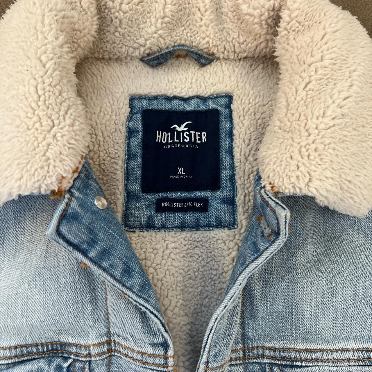 Hollister Sherpa denim trucker jacket in good - Depop