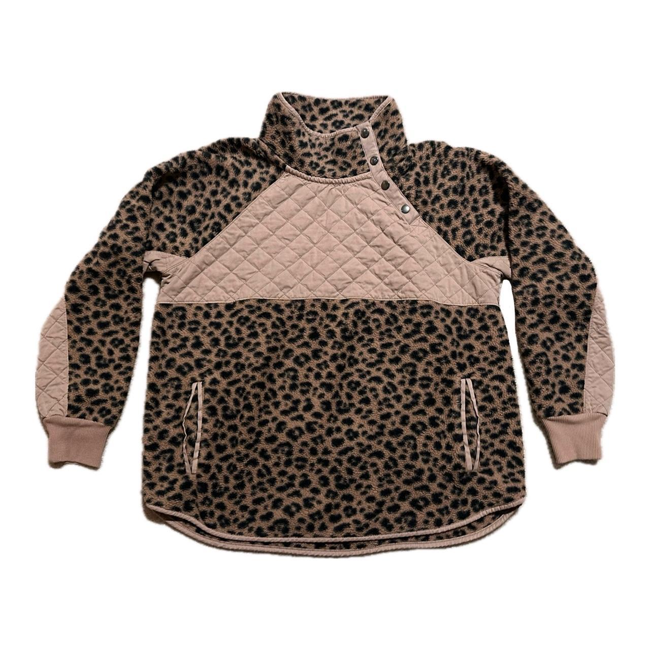 Leopard fleece outlet pullover