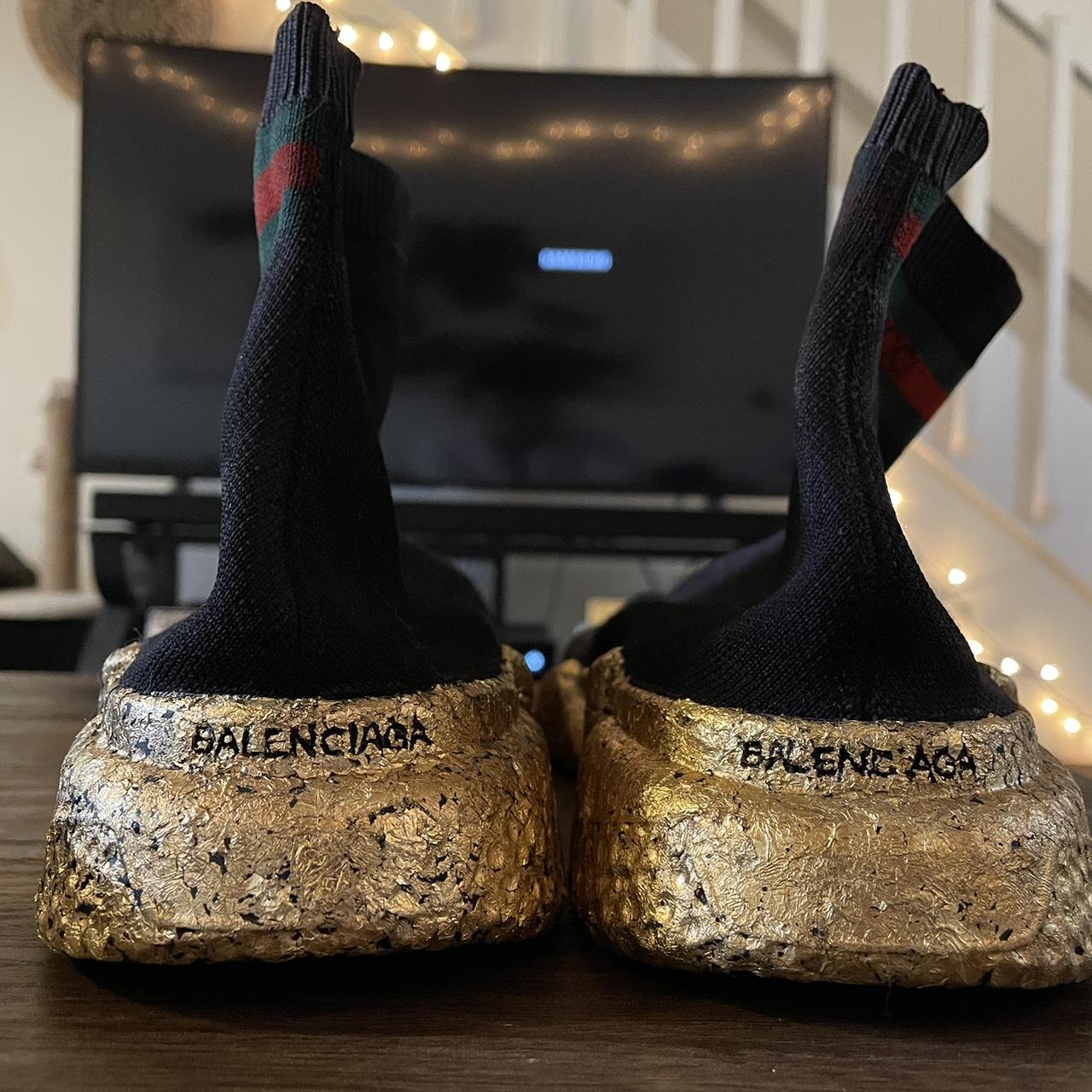 balenciaga trainers gold