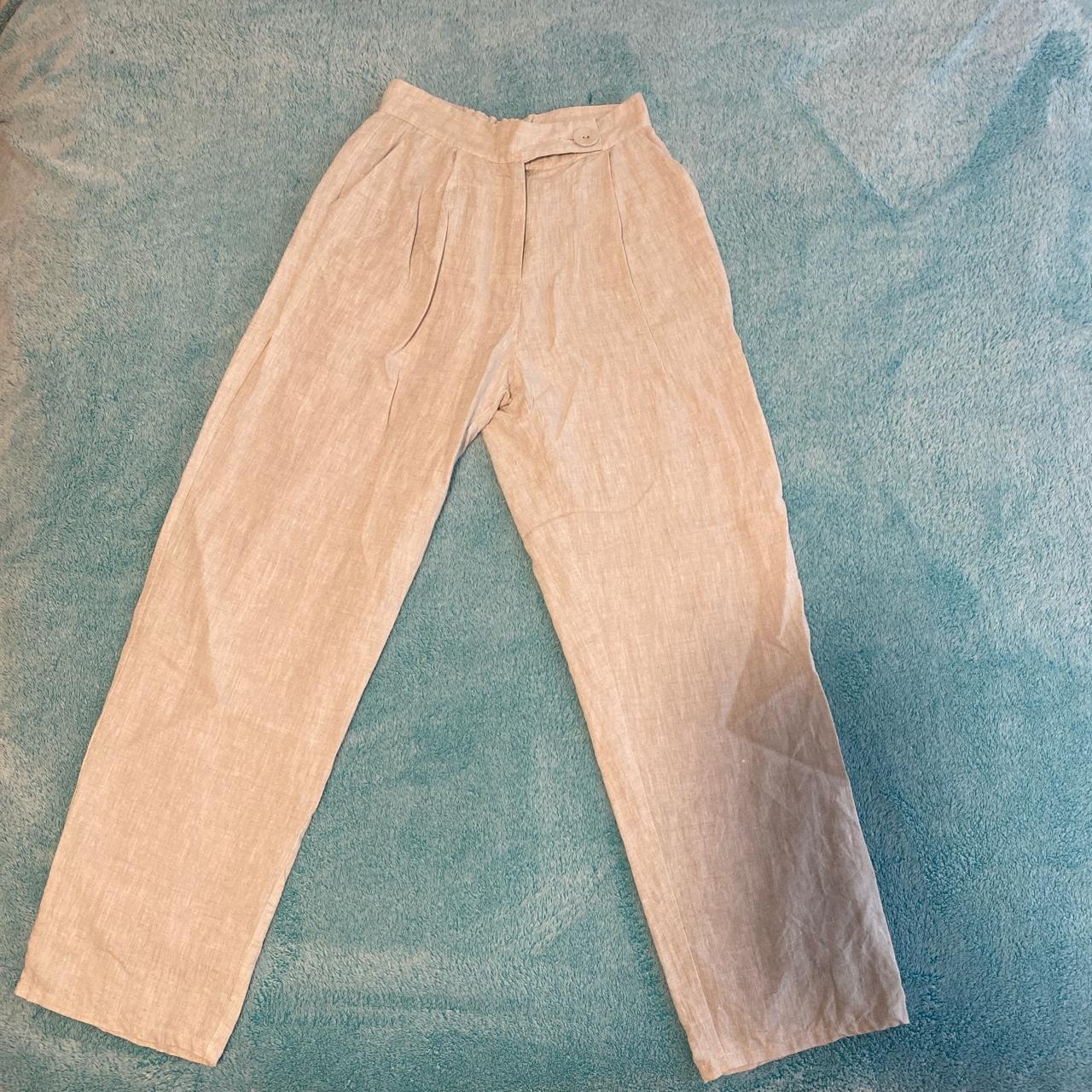 DISSH Cream Linen Wide Leg Trousers So Comfortable... - Depop