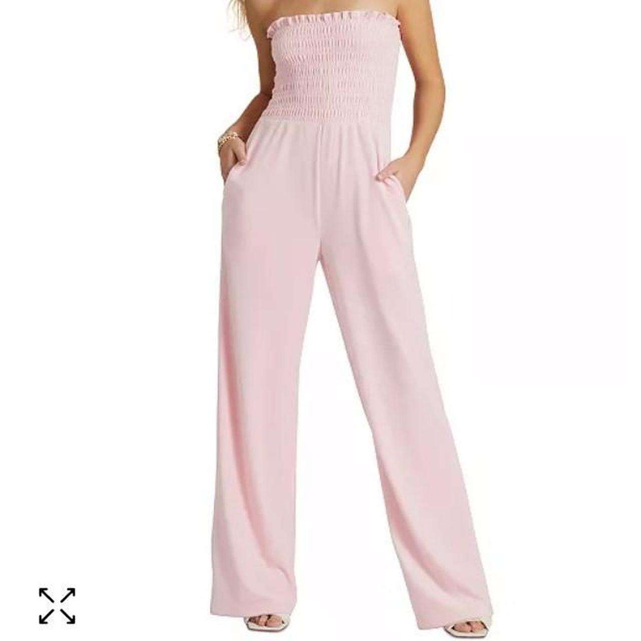 Pink best sale velour jumpsuit