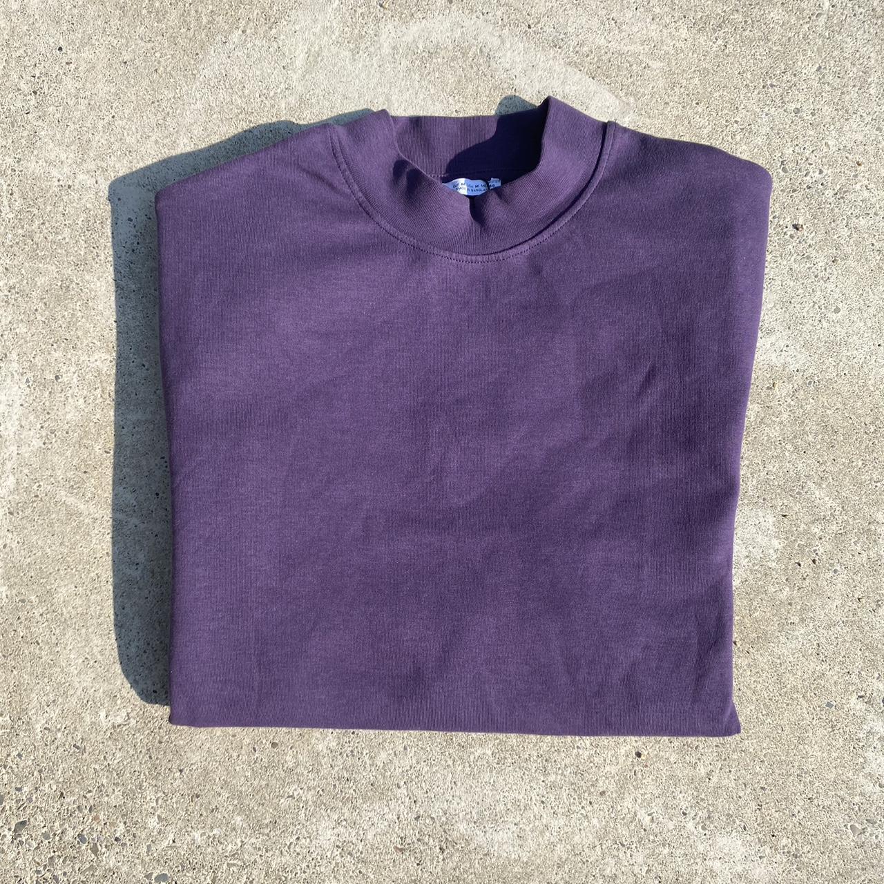 Zara basic purple sweatshirt with small turtleneck.... Depop