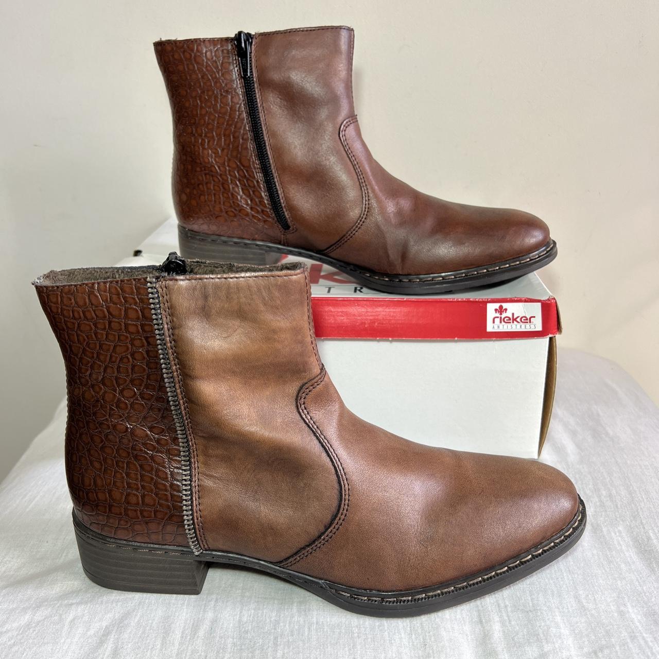 rieker brown boots women's