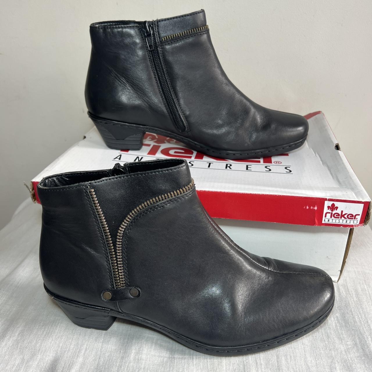 rieker leather ankle boots