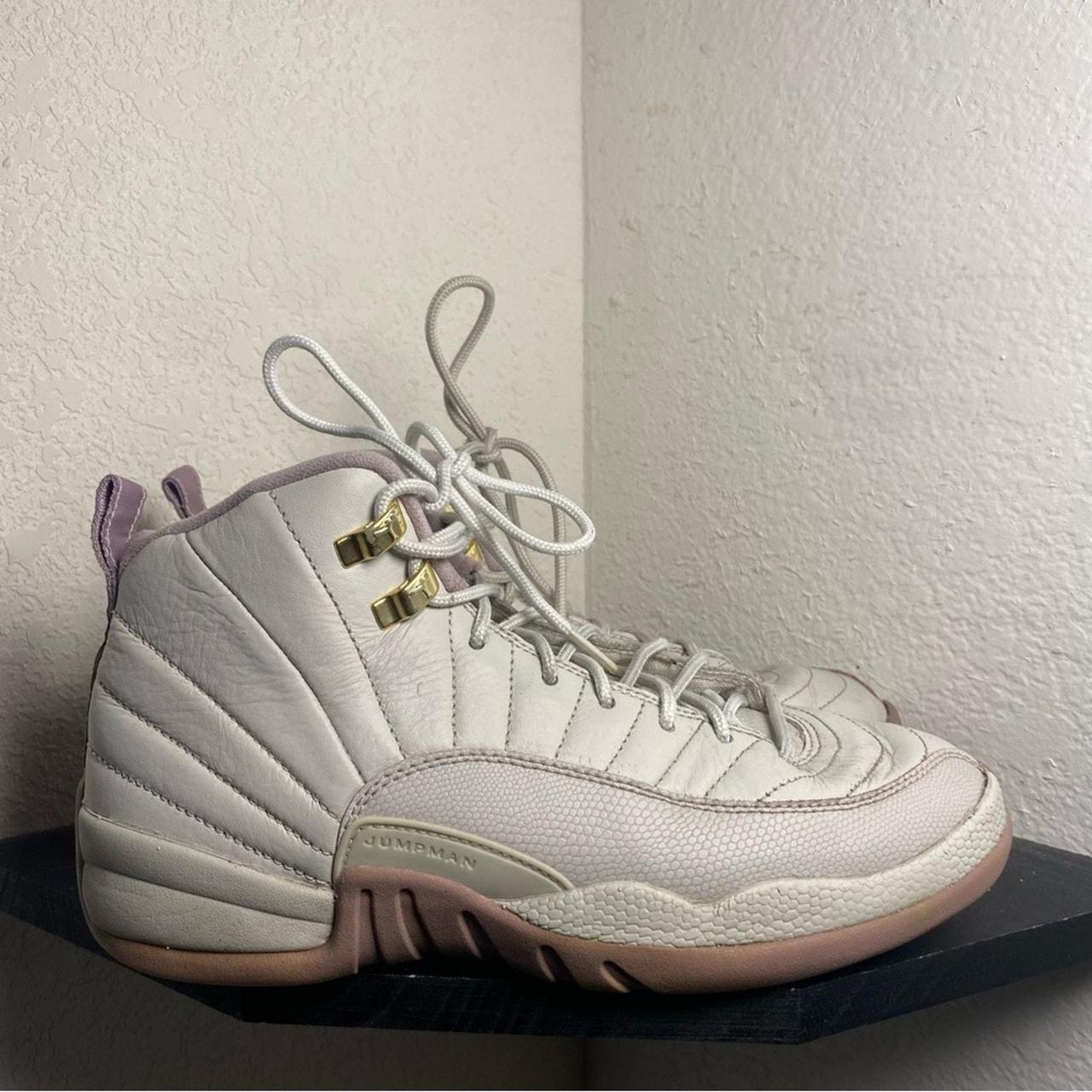 Jordan 12 heiress plum fog pink white leather women. Depop