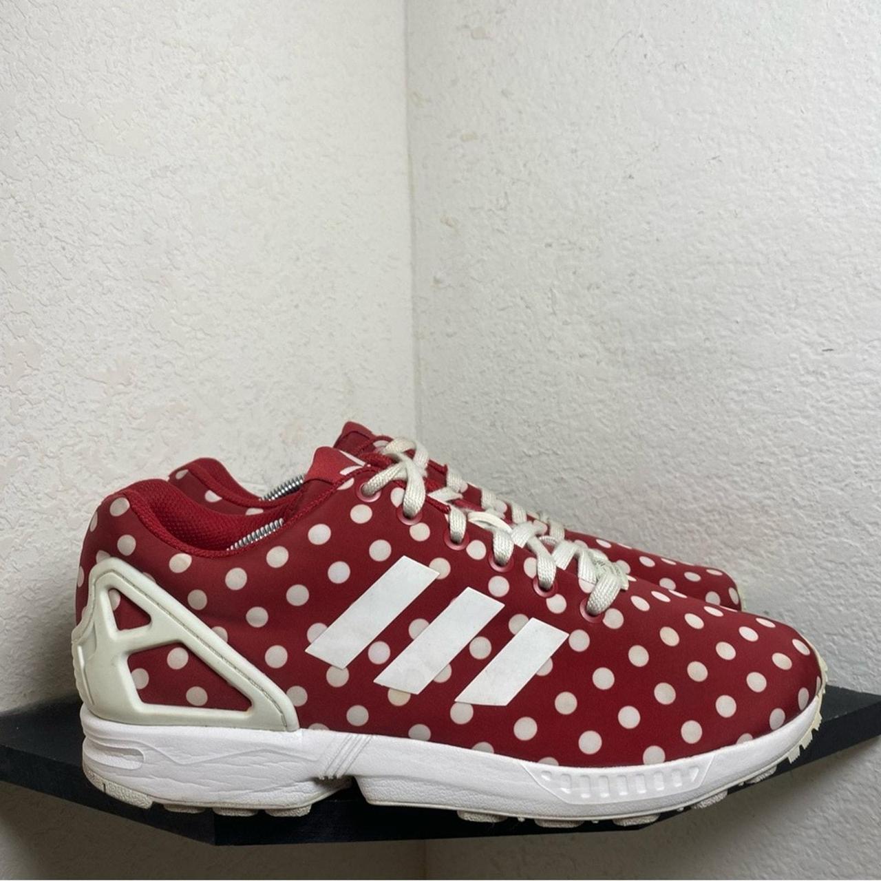 Adidas zx flux polka dot red white torsion women 10. Depop