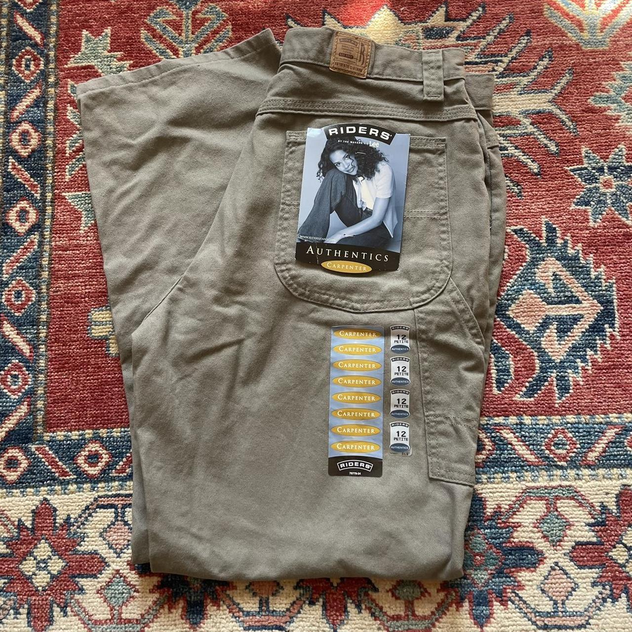 vintage 90s Riders khaki carpenter pants perfect... Depop