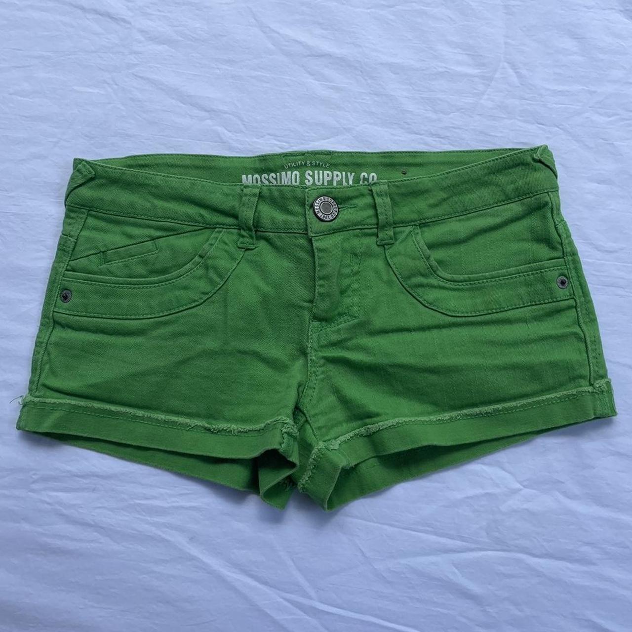 Mossimo Supply Co Green Booty Shorts Size 3 Depop