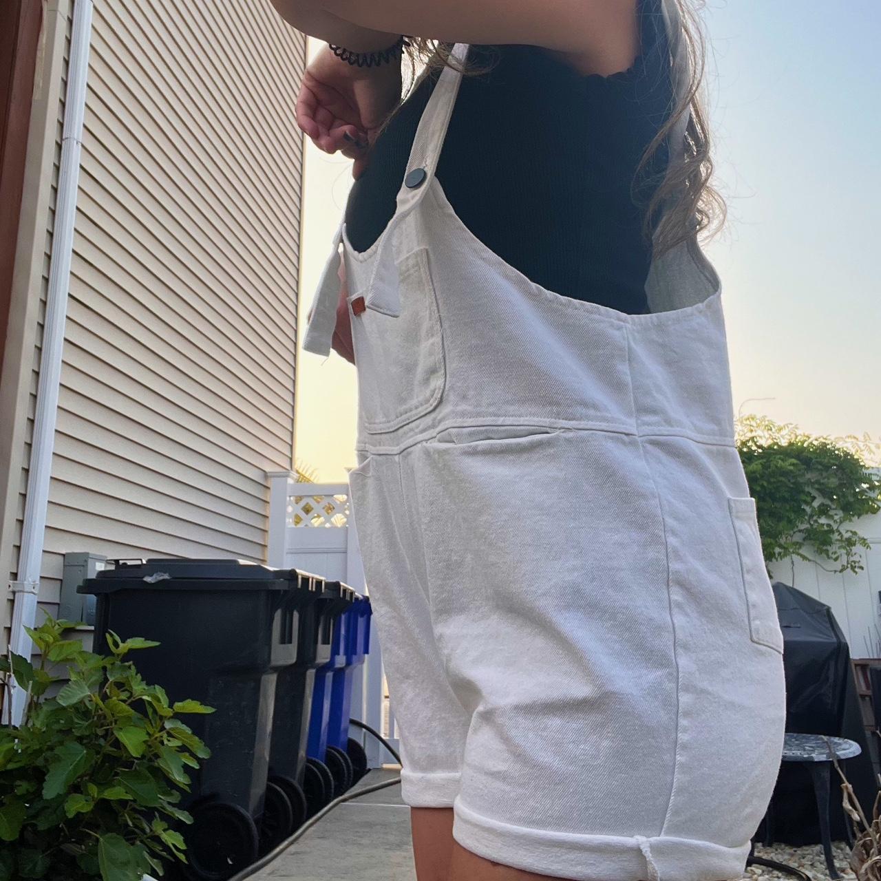 white adjustable overalls!🤍 These white oh Polly... Depop