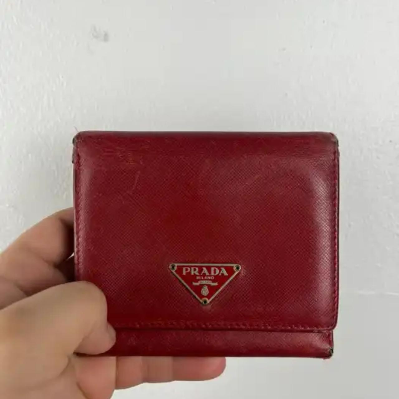 Prada Men's Red Wallet-purses | Depop