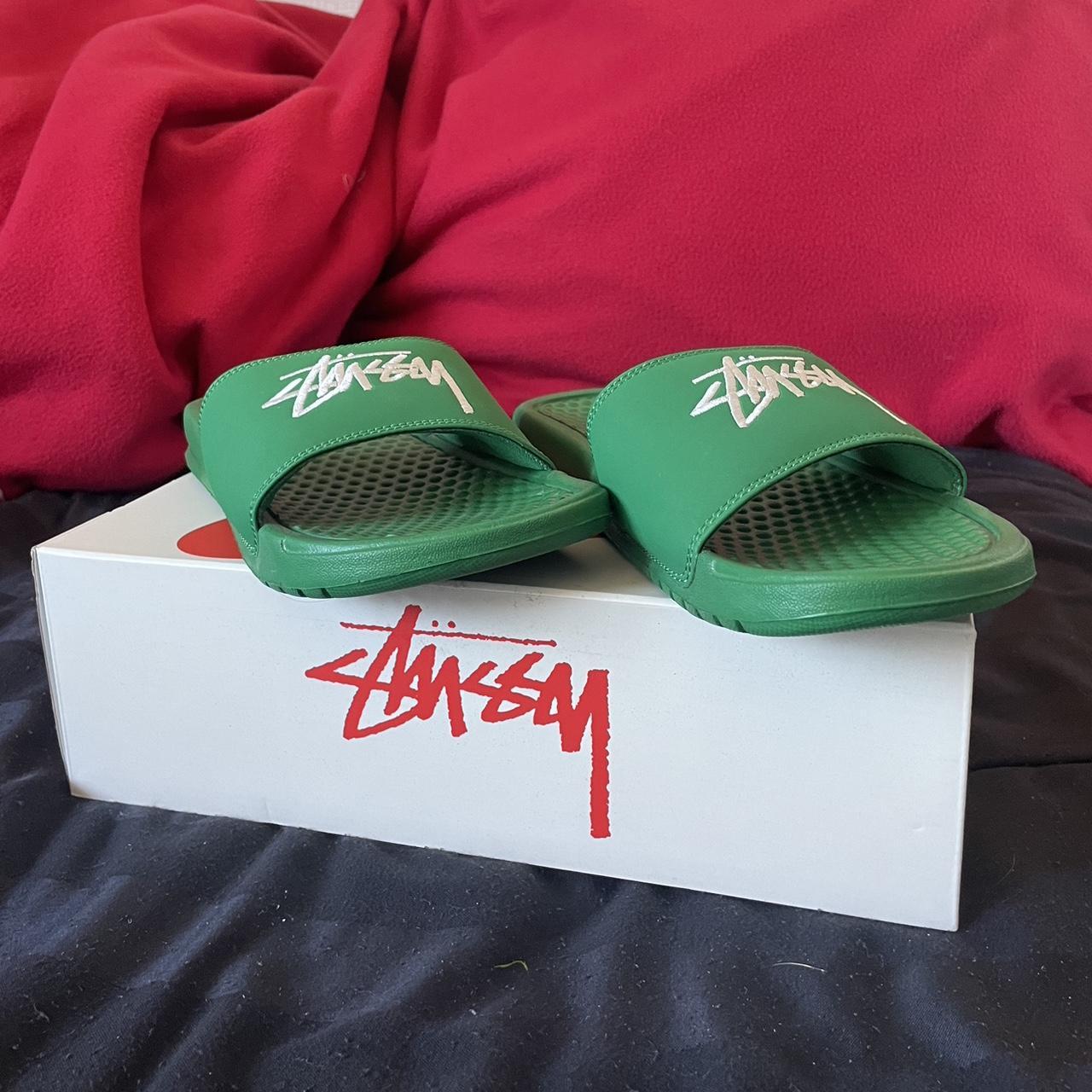 Stussy discount slides green