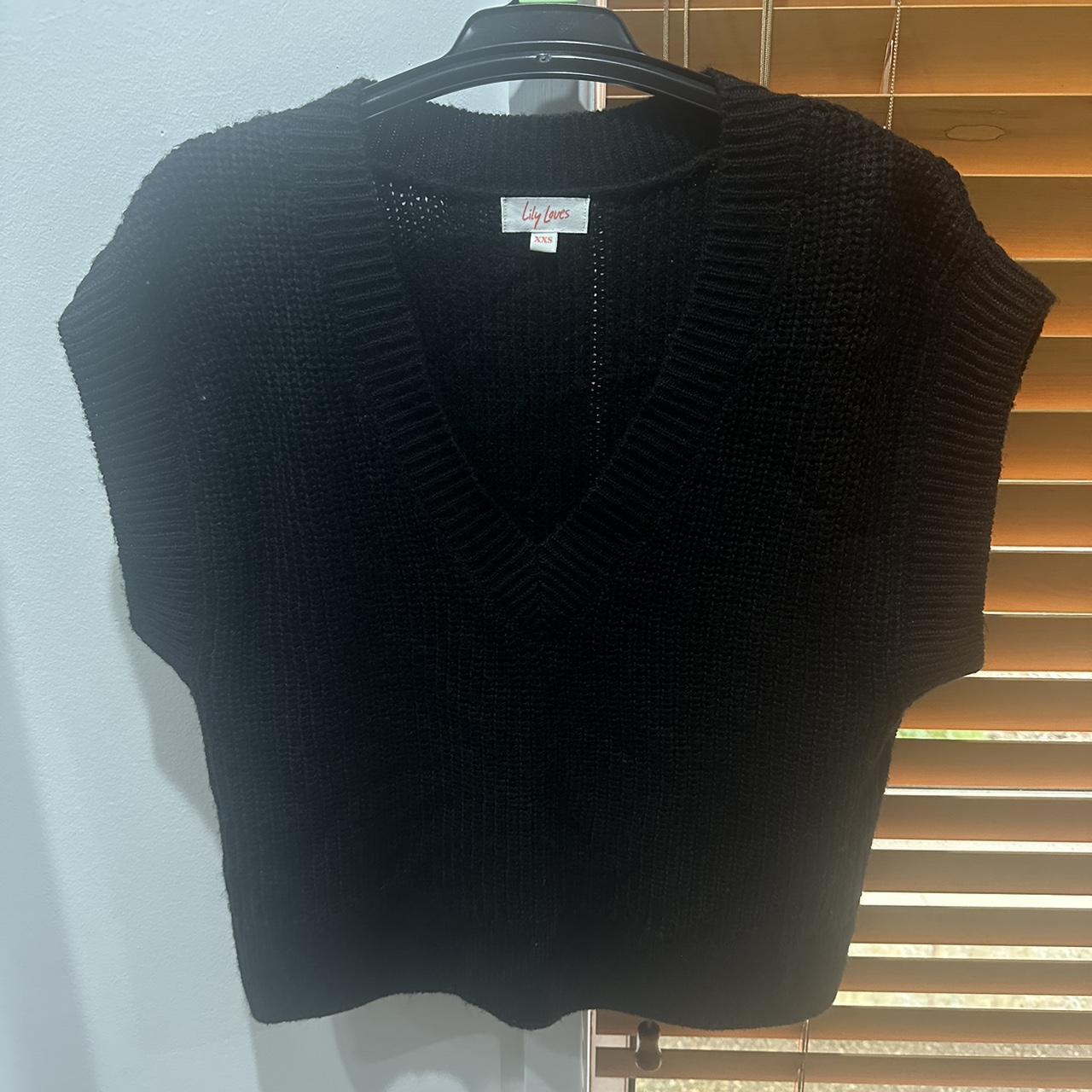 Black knitted vest. Brand new without tags. Size xxs... - Depop