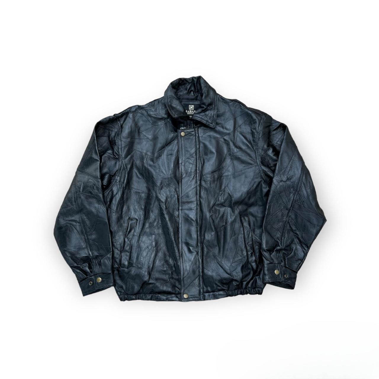 Leather Vest Vintage Duke Haband Leather Jacket Vtg Black LEATHER