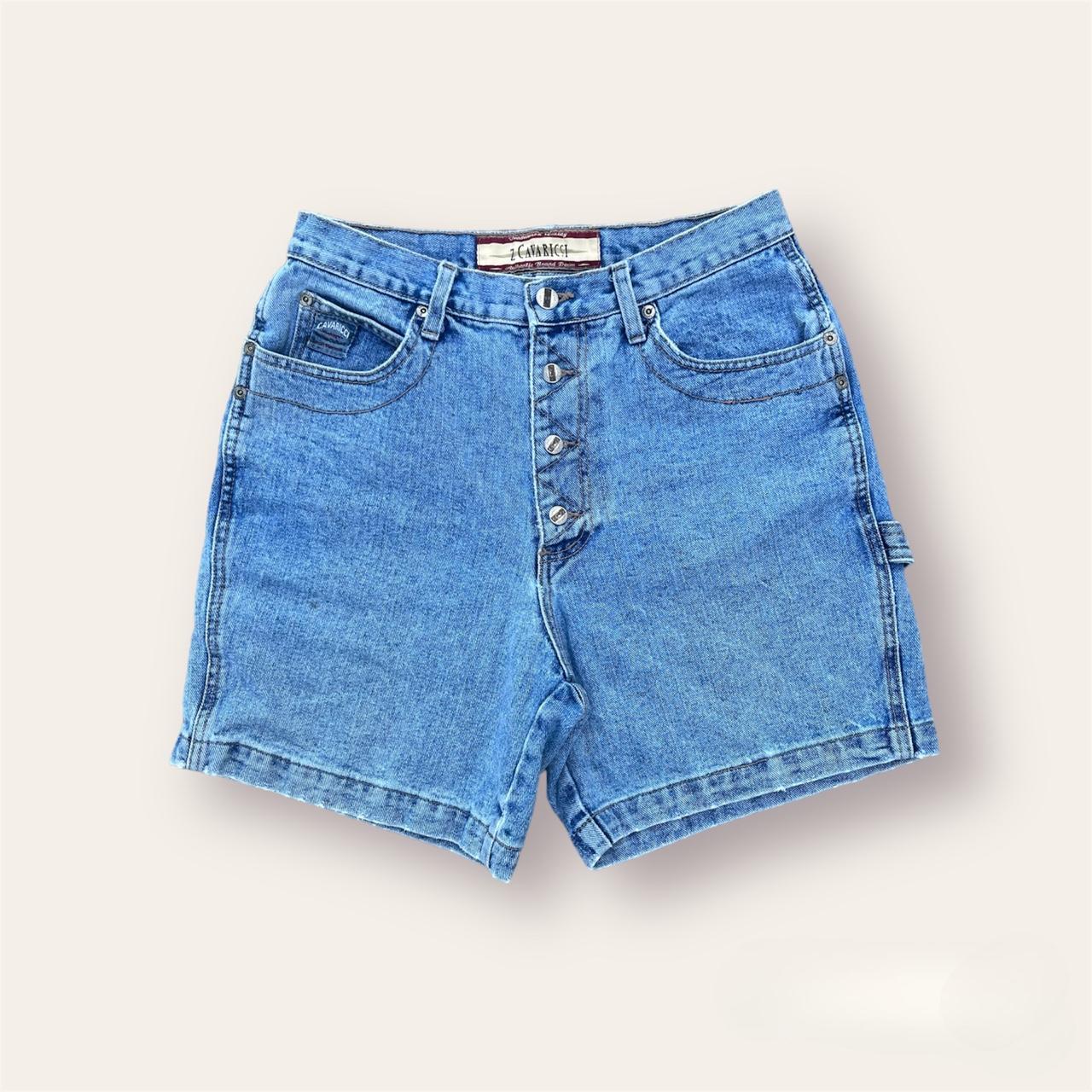 Z Cavaricci Jean Shorts Womens 30 Waist Blue Denim - Depop