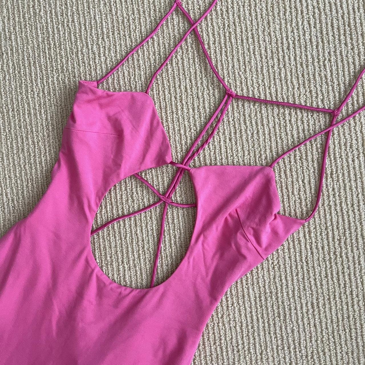 generation outcast pink strap maxi dress body con... Depop