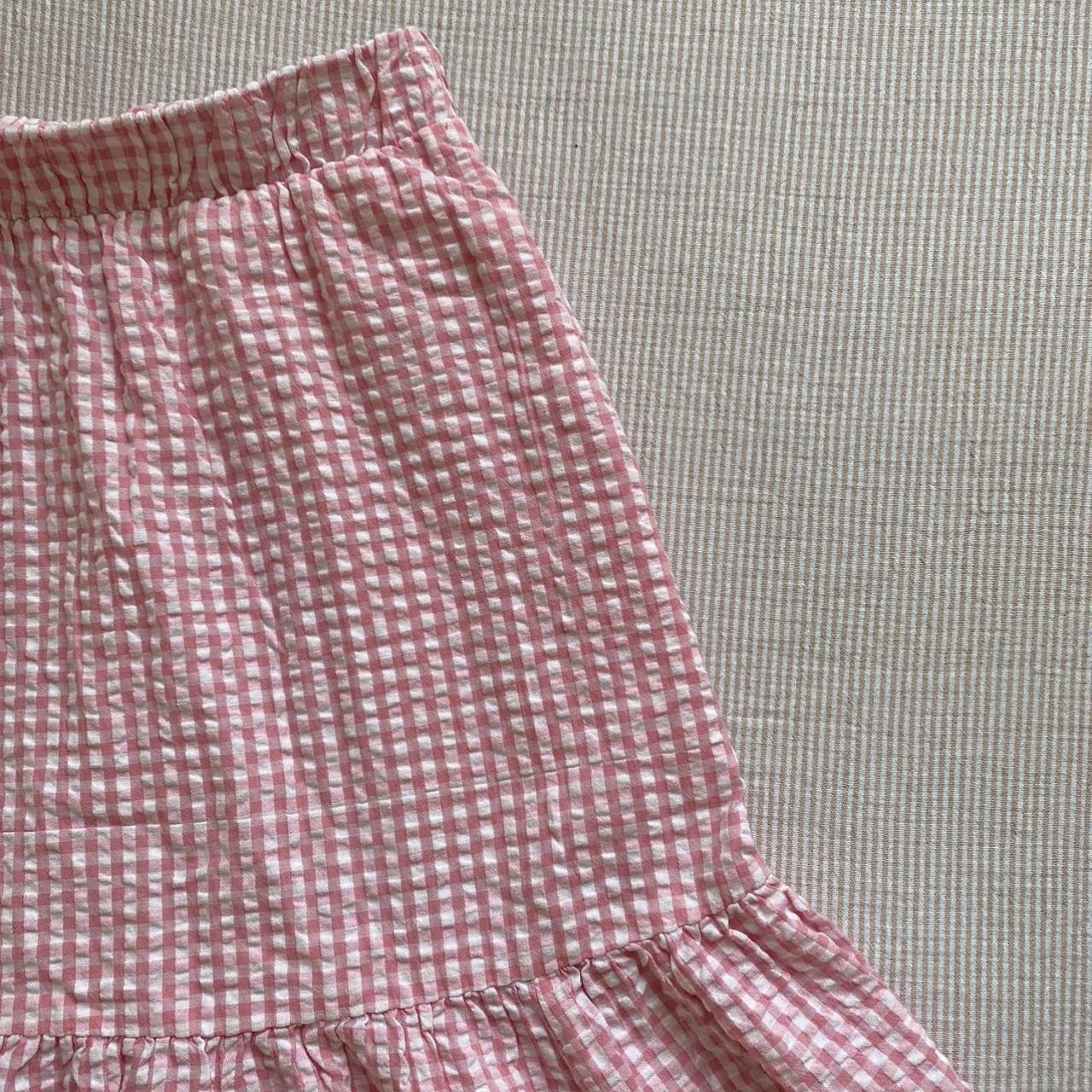 Monki Women's Pink and White Skirt (2)