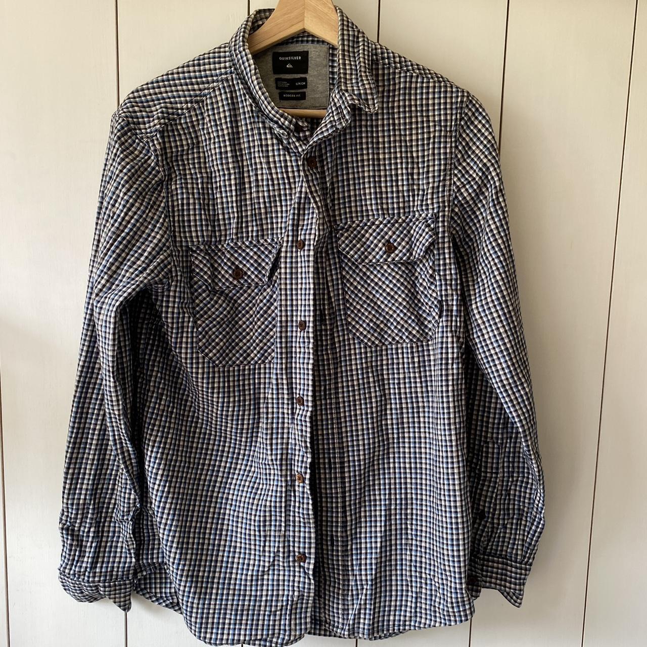 QUICKSILVER LONG SLEEVE SHIRT perfect condition,... - Depop