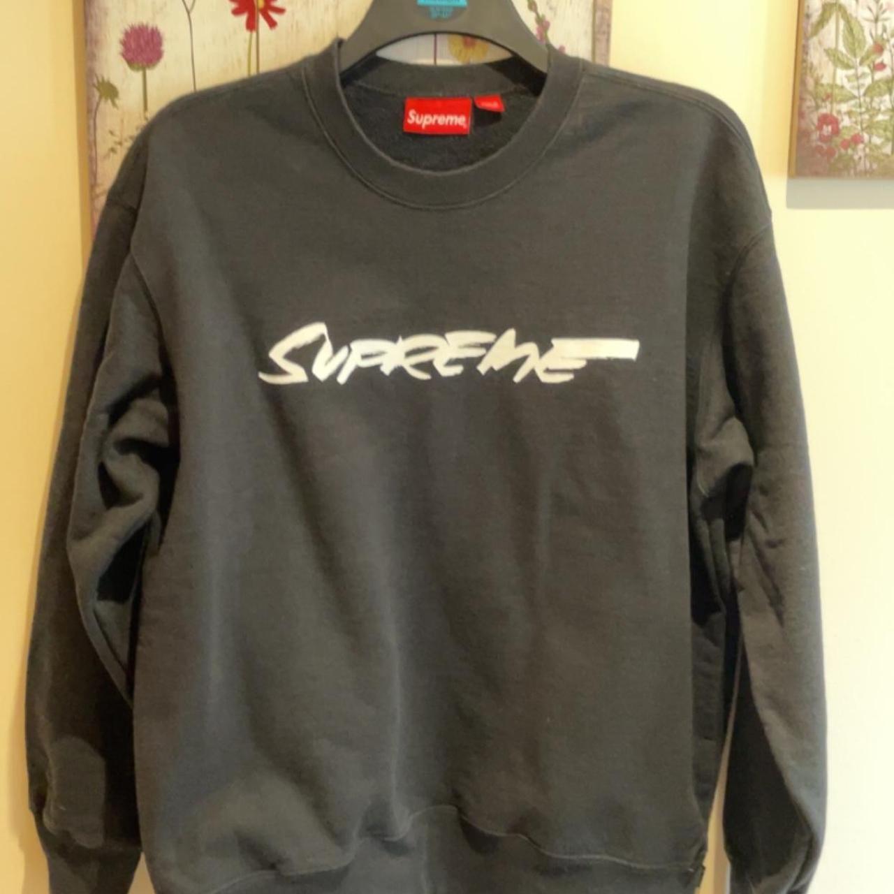 Supreme Futura black sweatshirt in a medium, amazing... - Depop