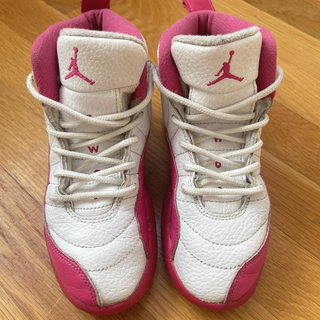 Jordan White and Pink Trainers | Depop