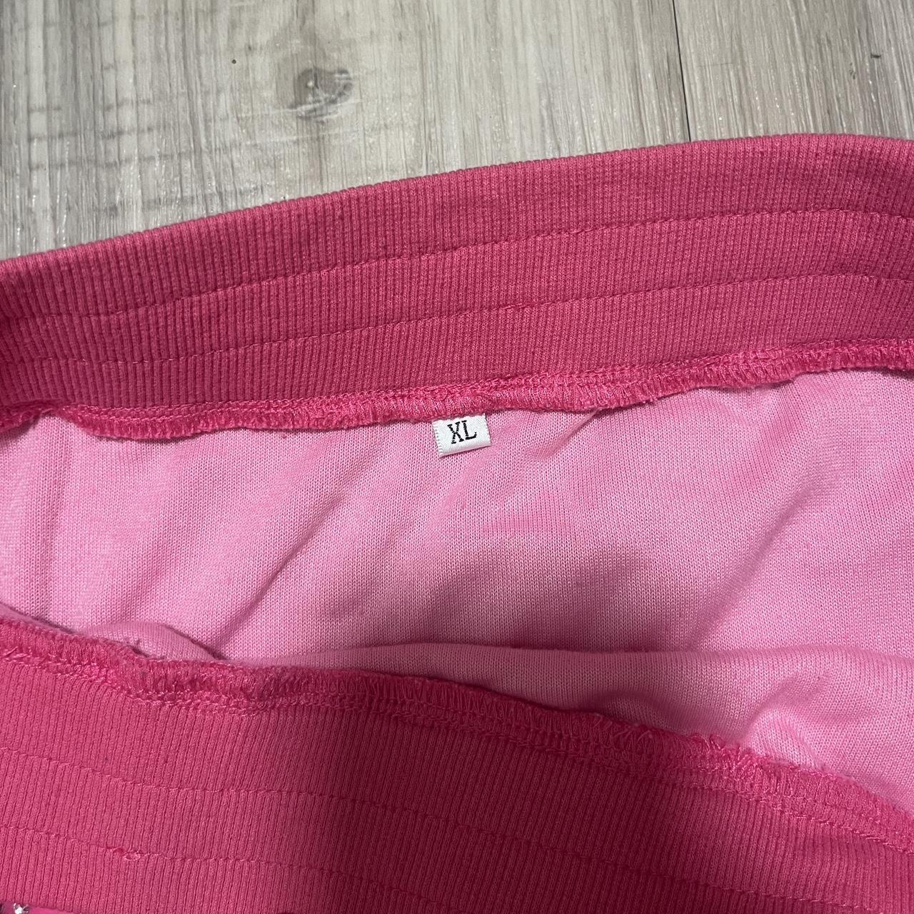 Terry cloth Barbie pink skirt Rhinestone... - Depop