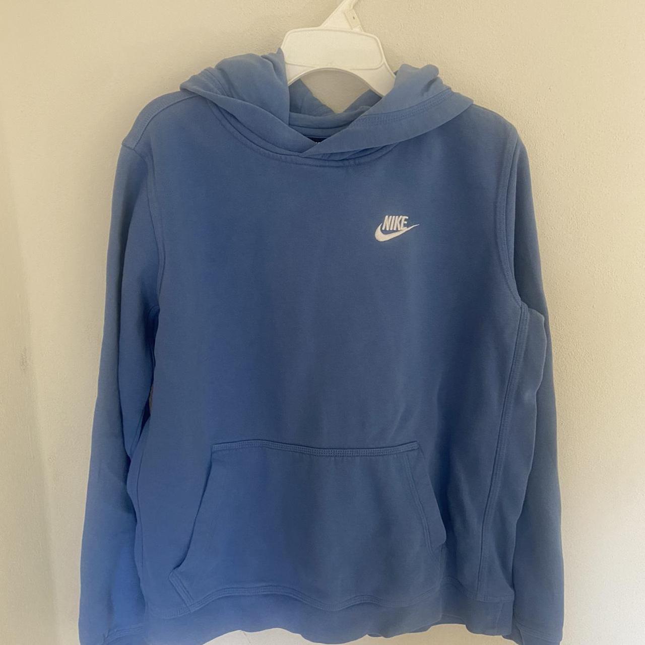 Baby blue Nike hoodie Super cute hoodie that needs a... - Depop