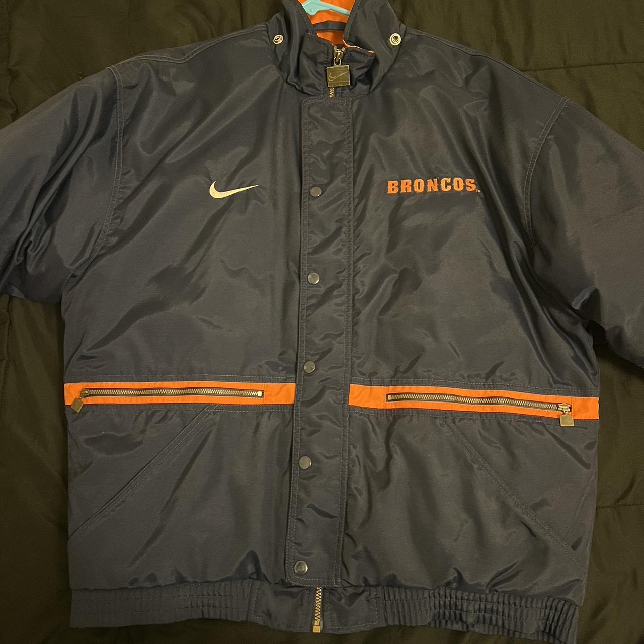 Nike NFL Denver Broncos Orange Full Zip Track Jacket - Depop